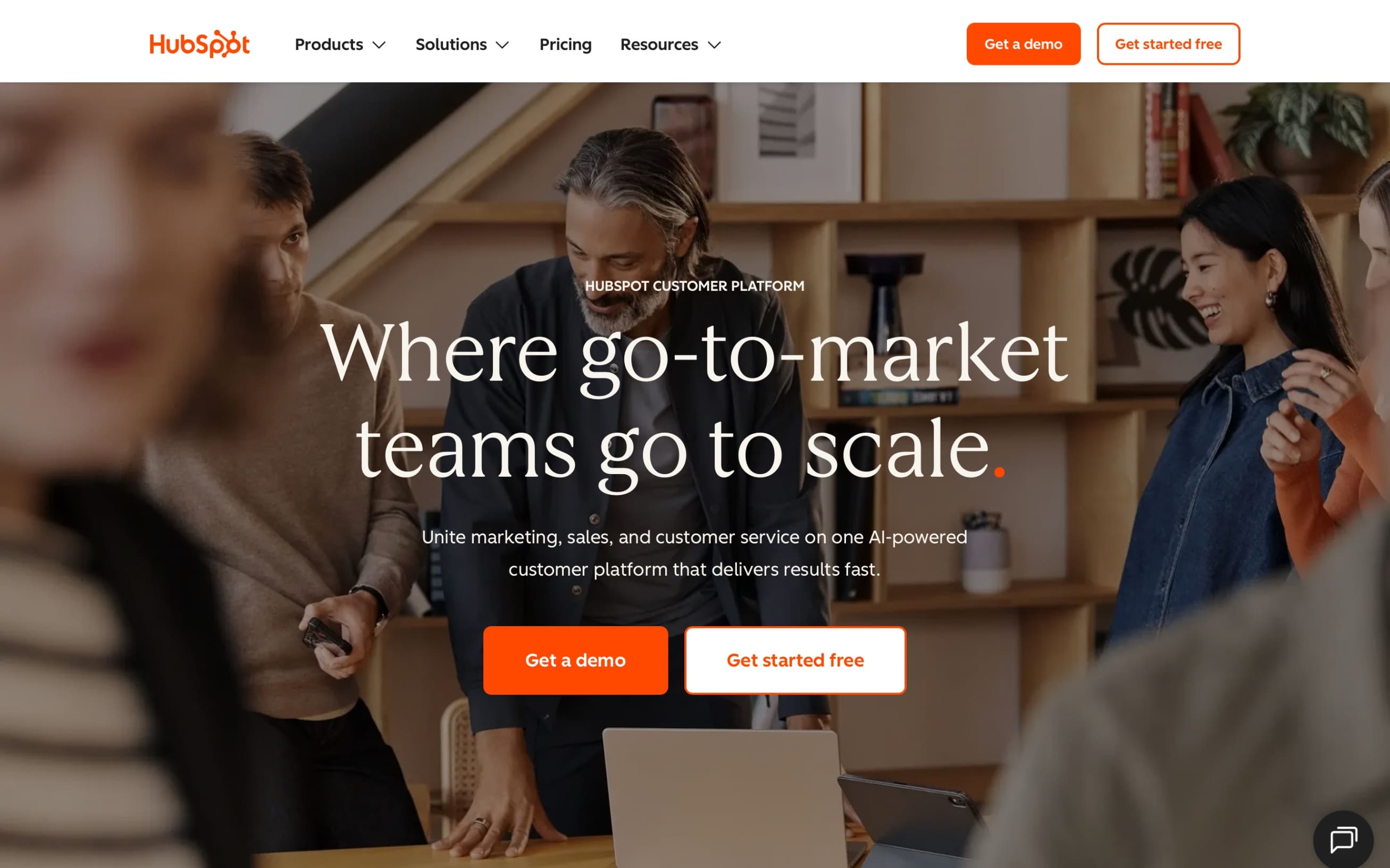 HubSpot Homepage Screenshot