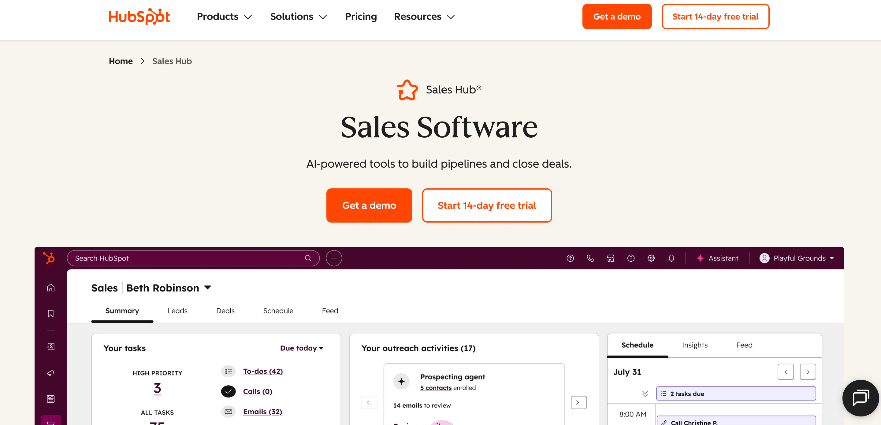 HubSpot Sales Hub