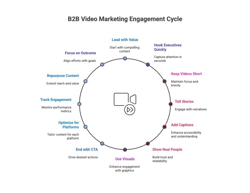 Infographics showing what makes B2B Marketing Videos More Engaging