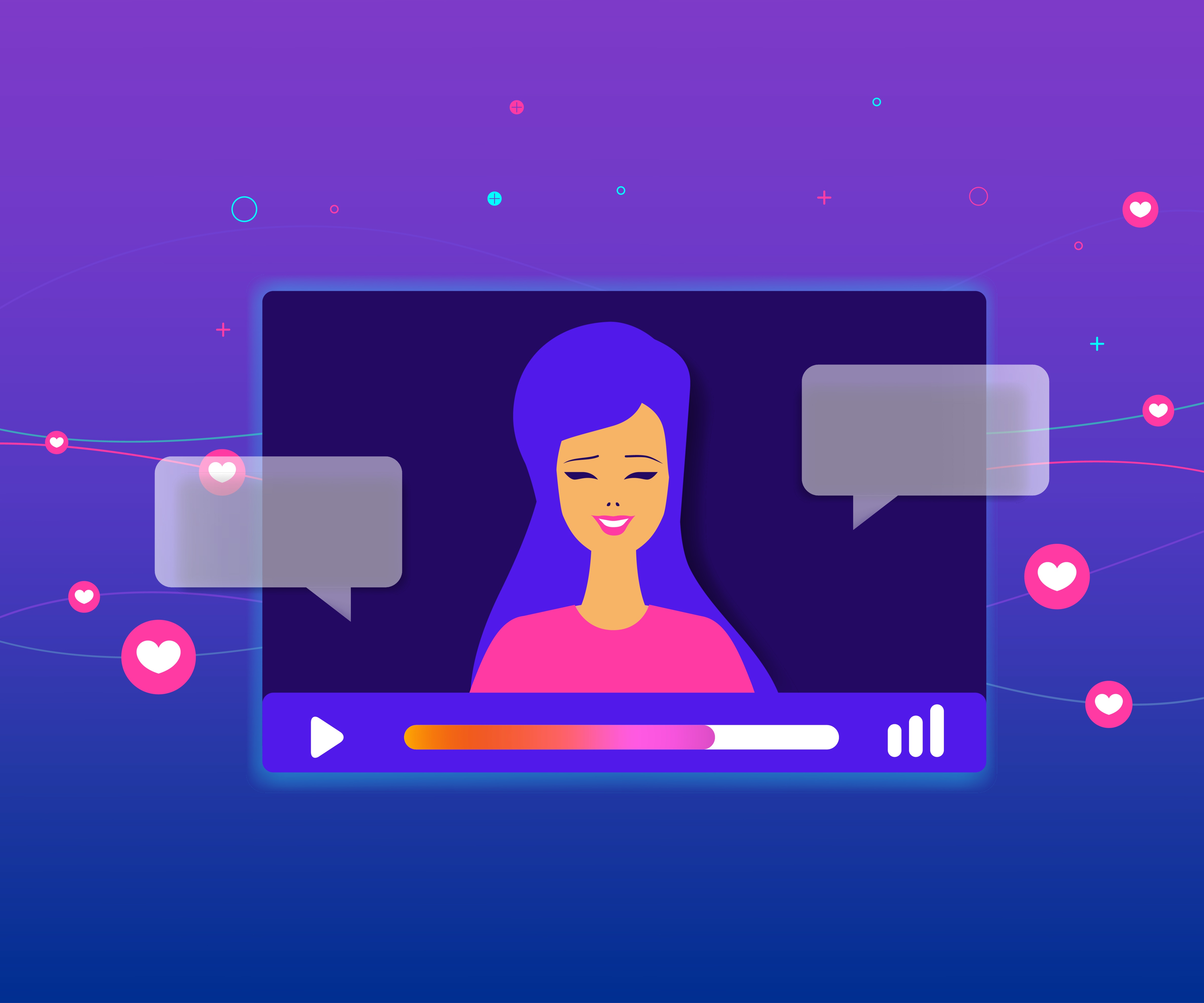 Video testimonial illustration